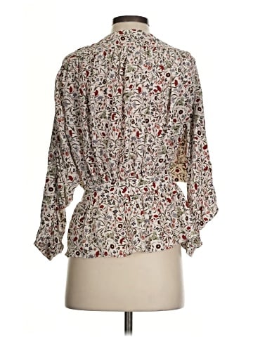 FRAME 3/4 Sleeve Silk Top (view 2)
