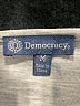 Democracy Graphic Blue Silver 3/4 Sleeve Blouse Size M - photo 7