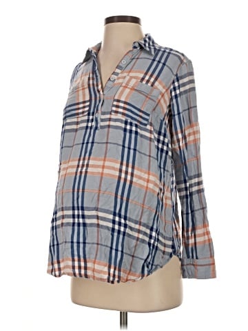 Isabel Maternity 3/4 Sleeve Button-Down Shirt (view 1)