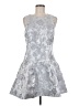 Ann Taylor 100% Polyester Gray Cocktail Dress Size 8 - photo 1