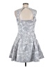 Ann Taylor 100% Polyester Gray Cocktail Dress Size 8 - photo 2