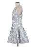 Ann Taylor 100% Polyester Gray Cocktail Dress Size 8 - photo 5