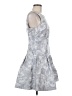 Ann Taylor 100% Polyester Gray Cocktail Dress Size 8 - photo 4