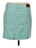 Express Solid Teal Denim Skirt Size 00 - photo 2