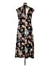 ASOS 100% Polyester Floral Black Casual Dress Size 16 - photo 2