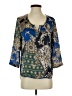 Alberto Makali 100% Polyester Blue 3/4 Sleeve Blouse Size S - photo 1