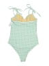 Old Navy Checkered-gingham Green One Piece Swimsuit Size XS - photo 2