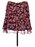 Primark 100% Polyester Floral Burgundy Casual Skirt Size 14 - photo 1