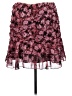 Primark 100% Polyester Floral Burgundy Casual Skirt Size 14 - photo 2