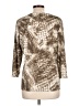 Easywear by Chico's 100% Polyester Metallic Silver 3/4 Sleeve Top Size Lg (2) - photo 2