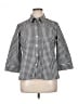 Foxcroft Checkered-gingham Black 3/4 Sleeve Button-Down Shirt Size 16 (petite) - photo 1