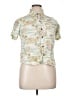Assorted Brands Print Green Short Sleeve Blouse Size XL - photo 1