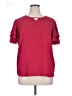 Attention 100% Polyester Burgundy Short Sleeve Top Size 1X - photo 1