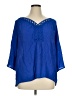 Zac & Rachel Blue 3/4 Sleeve Blouse Size 1X - photo 1