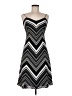 Laundry by Shelli Segal 100% Polyester Chevron-herringbone Black Cocktail Dress Size 8 - photo 1