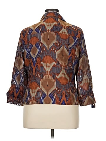 Ruby Rd. 3/4 Sleeve Button-Down Shirt (view 2)