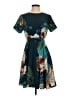 Corey Lynn Calter 100% Polyester Print Teal Casual Dress Size 4 - photo 1