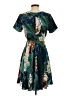 Corey Lynn Calter 100% Polyester Print Teal Casual Dress Size 4 - photo 2
