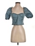 Blue Blush Blue Short Sleeve Top Size S - photo 1