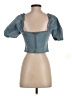 Blue Blush Blue Short Sleeve Top Size S - photo 2