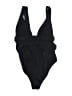 ASOS Solid Black One Piece Swimsuit Size L - photo 2