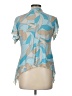 NY Invasion Blue Short Sleeve Blouse Size L - photo 2