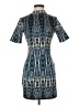 Forever 21 Print Teal Cocktail Dress Size S - photo 1