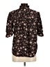 Gap 100% Cotton Floral Brown 3/4 Sleeve Button-Down Shirt Size M - photo 2
