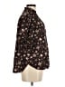 Gap 100% Cotton Floral Brown 3/4 Sleeve Button-Down Shirt Size M - photo 4