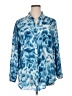 Pilcro 100% Modal Tie-dye Blue 3/4 Sleeve Blouse Size XL - photo 1