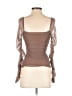 Shein Brown 3/4 Sleeve Top Size M - photo 2