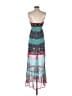 Roxy 100% Polyester Print Teal Blue Casual Dress Size XS - photo 2