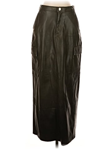 Zara Faux Leather Skirt (view 1)