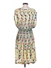 Baraschi 100% Polyester Print Yellow Cocktail Dress Size S - photo 2