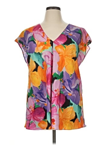 Lauren by Ralph Lauren Short Sleeve Blouse (view 1)