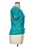 Iz Byer Teal Short Sleeve Top Size 1X - photo 4