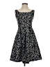 Nine West 100% Polyester Chevron-herringbone Gray Casual Dress Size 2 - photo 1