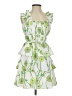 AMUR Floral White Green Cocktail Dress Size 00 - photo 1