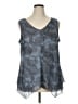 H By Halston 100% Polyester Gray Sleeveless Blouse Size 16 - photo 1