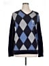 Liz Claiborne 100% Cotton Argyle Blue Pullover Sweater Size XL - photo 1