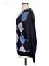 Liz Claiborne 100% Cotton Argyle Blue Pullover Sweater Size XL - photo 5