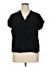 Gap Black Short Sleeve Blouse Size XL - photo 1