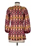 Tory Burch Aztec Or Tribal Print Multi Color Pink 3/4 Sleeve Blouse Size 2 - photo 2