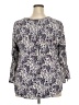 Daniel Rainn 100% Rayon Blue 3/4 Sleeve Blouse Size 2X - photo 2