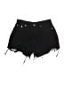 Missguided Black Denim Shorts Size 4 - photo 1