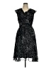 Karin Stevens 100% Polyester Paisley Black Cocktail Dress Size 14 - photo 1