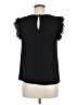 Naked Zebra 100% Polyester Black Short Sleeve Top Size M - photo 2