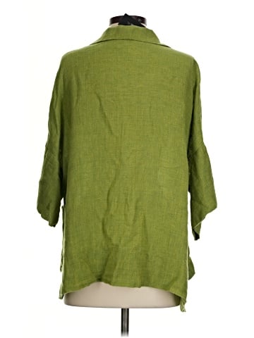 Lafayette 148 New York 3/4 Sleeve Button-Down Shirt (view 2)