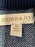 Crown & Ivy Stripes Blue Pullover Sweater Size M - photo 7
