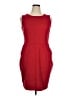 Lands' End Solid Red Cocktail Dress Size 16 (petite) - photo 1
